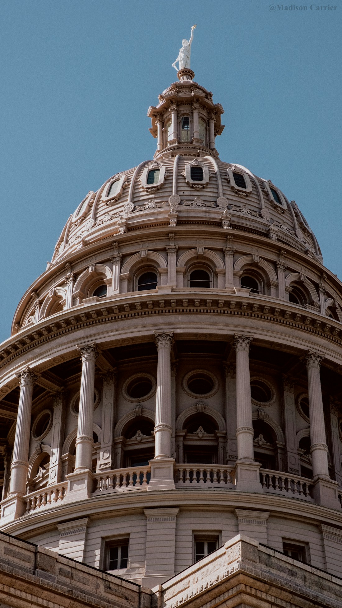 The Texas State Capitol dome in Austin